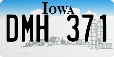 IA license plate DMH371