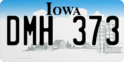 IA license plate DMH373