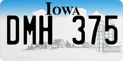 IA license plate DMH375