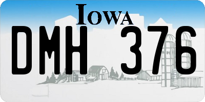 IA license plate DMH376