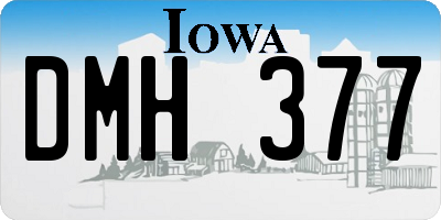 IA license plate DMH377