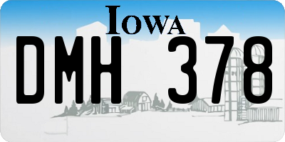 IA license plate DMH378