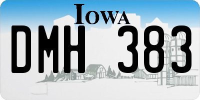 IA license plate DMH383