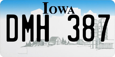 IA license plate DMH387
