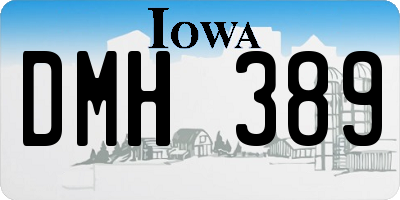 IA license plate DMH389