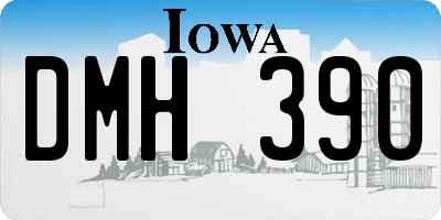 IA license plate DMH390