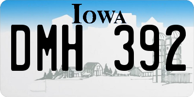 IA license plate DMH392