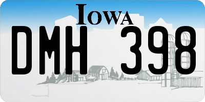 IA license plate DMH398