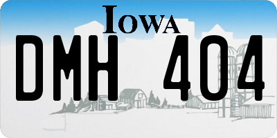 IA license plate DMH404