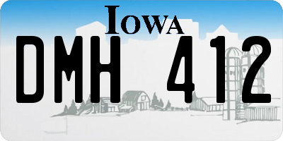IA license plate DMH412