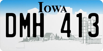 IA license plate DMH413