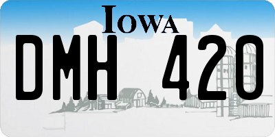 IA license plate DMH420