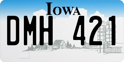 IA license plate DMH421