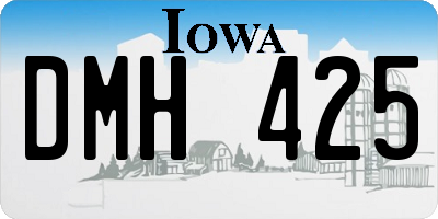 IA license plate DMH425