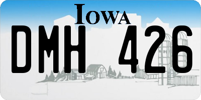 IA license plate DMH426