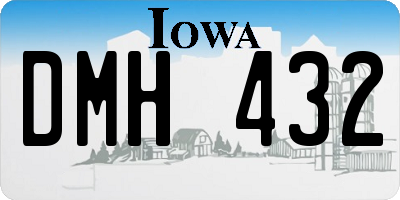 IA license plate DMH432
