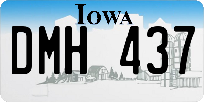 IA license plate DMH437