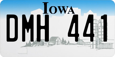 IA license plate DMH441