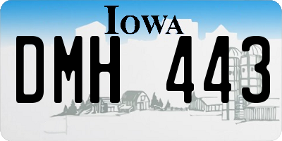 IA license plate DMH443