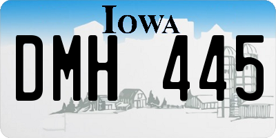 IA license plate DMH445