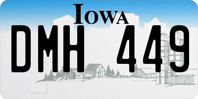 IA license plate DMH449