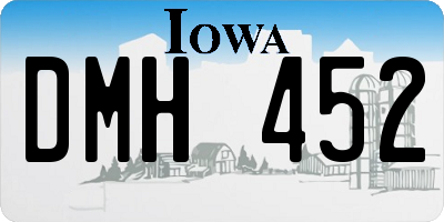 IA license plate DMH452