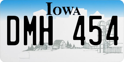 IA license plate DMH454
