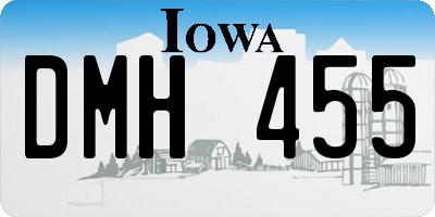 IA license plate DMH455