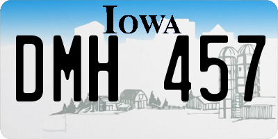 IA license plate DMH457
