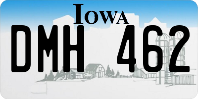 IA license plate DMH462