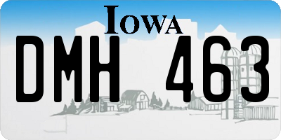 IA license plate DMH463