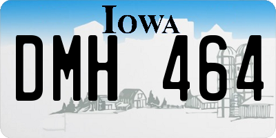 IA license plate DMH464