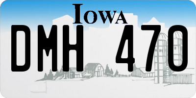 IA license plate DMH470