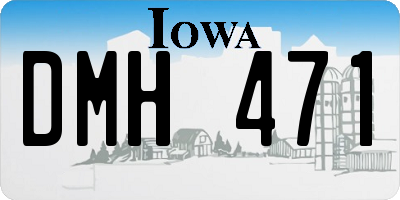 IA license plate DMH471