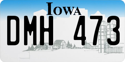 IA license plate DMH473