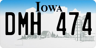 IA license plate DMH474