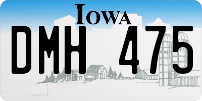 IA license plate DMH475