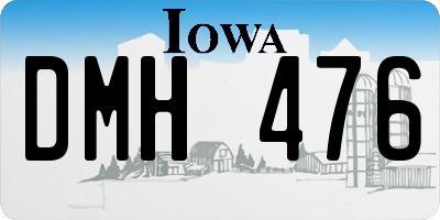 IA license plate DMH476
