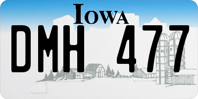 IA license plate DMH477