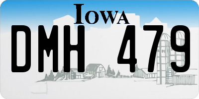 IA license plate DMH479