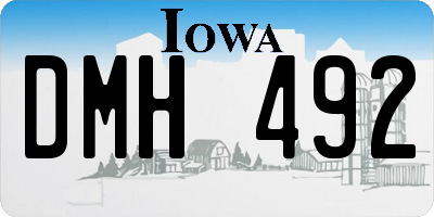 IA license plate DMH492