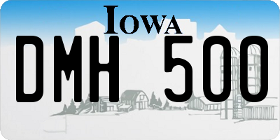 IA license plate DMH500