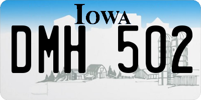 IA license plate DMH502