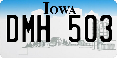 IA license plate DMH503