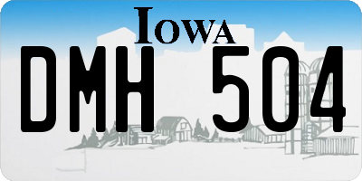 IA license plate DMH504