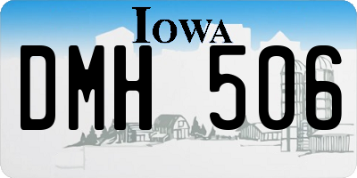 IA license plate DMH506