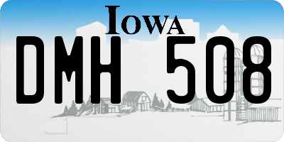 IA license plate DMH508