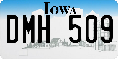 IA license plate DMH509