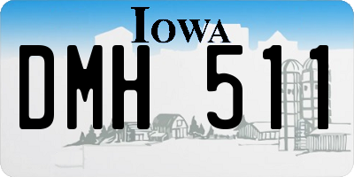 IA license plate DMH511