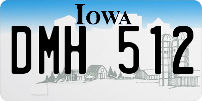 IA license plate DMH512